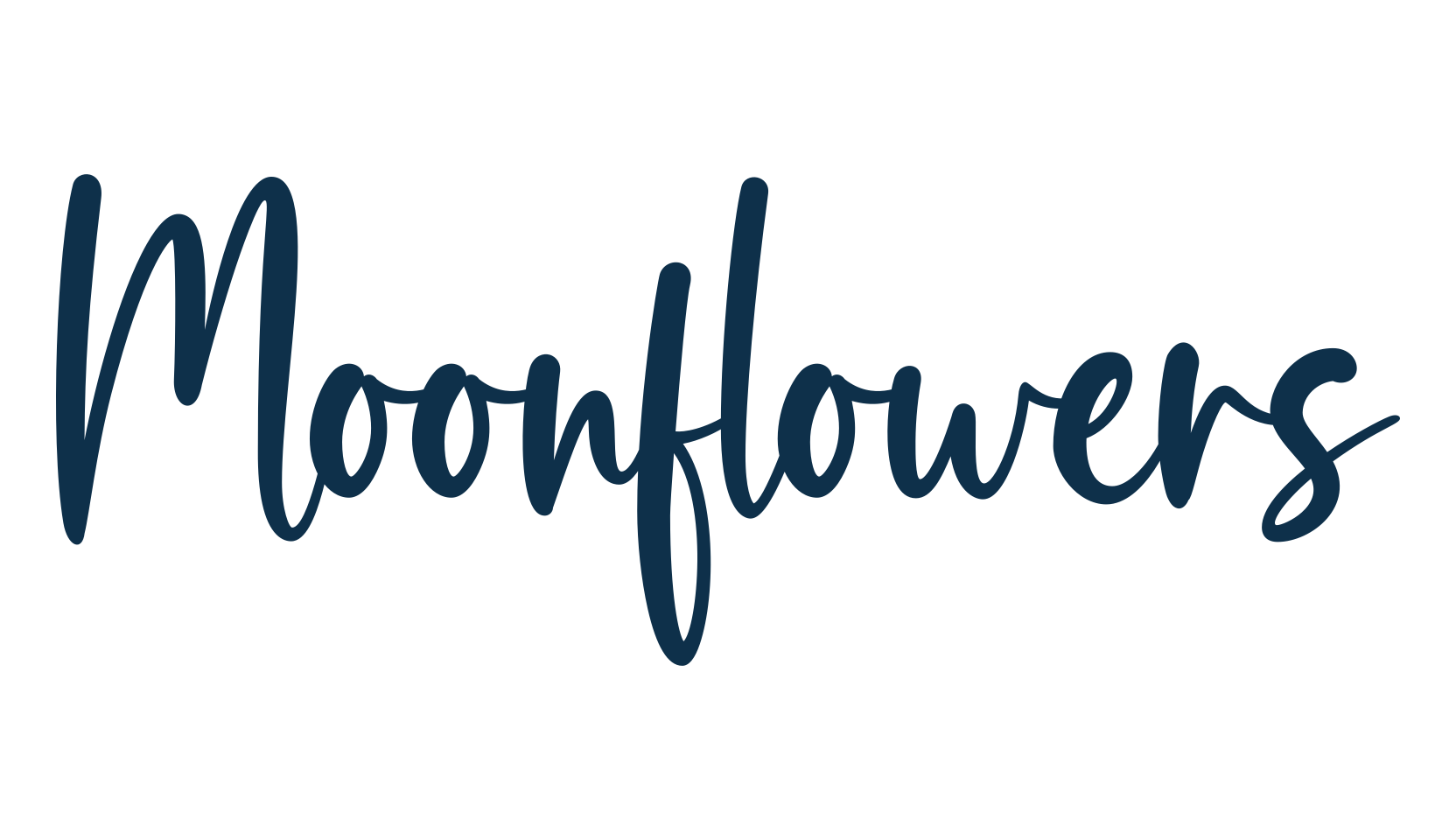 Moonflowers, handwriting font preview