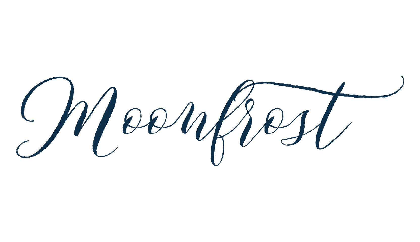 Moonfrost, script calligraphy fancy decorative font preview