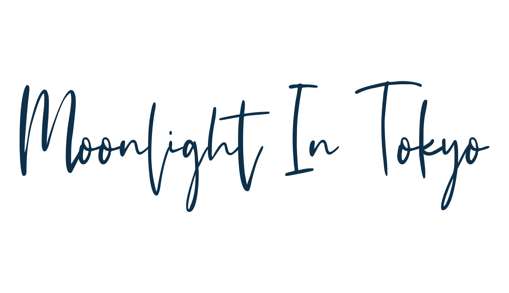 Moonlight In Tokyo, handwriting font preview