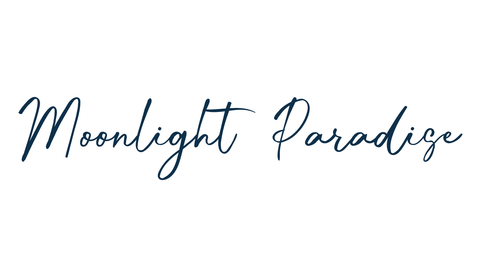 Moonlight Paradise, script handwritten fancy decorative calligraphy font preview