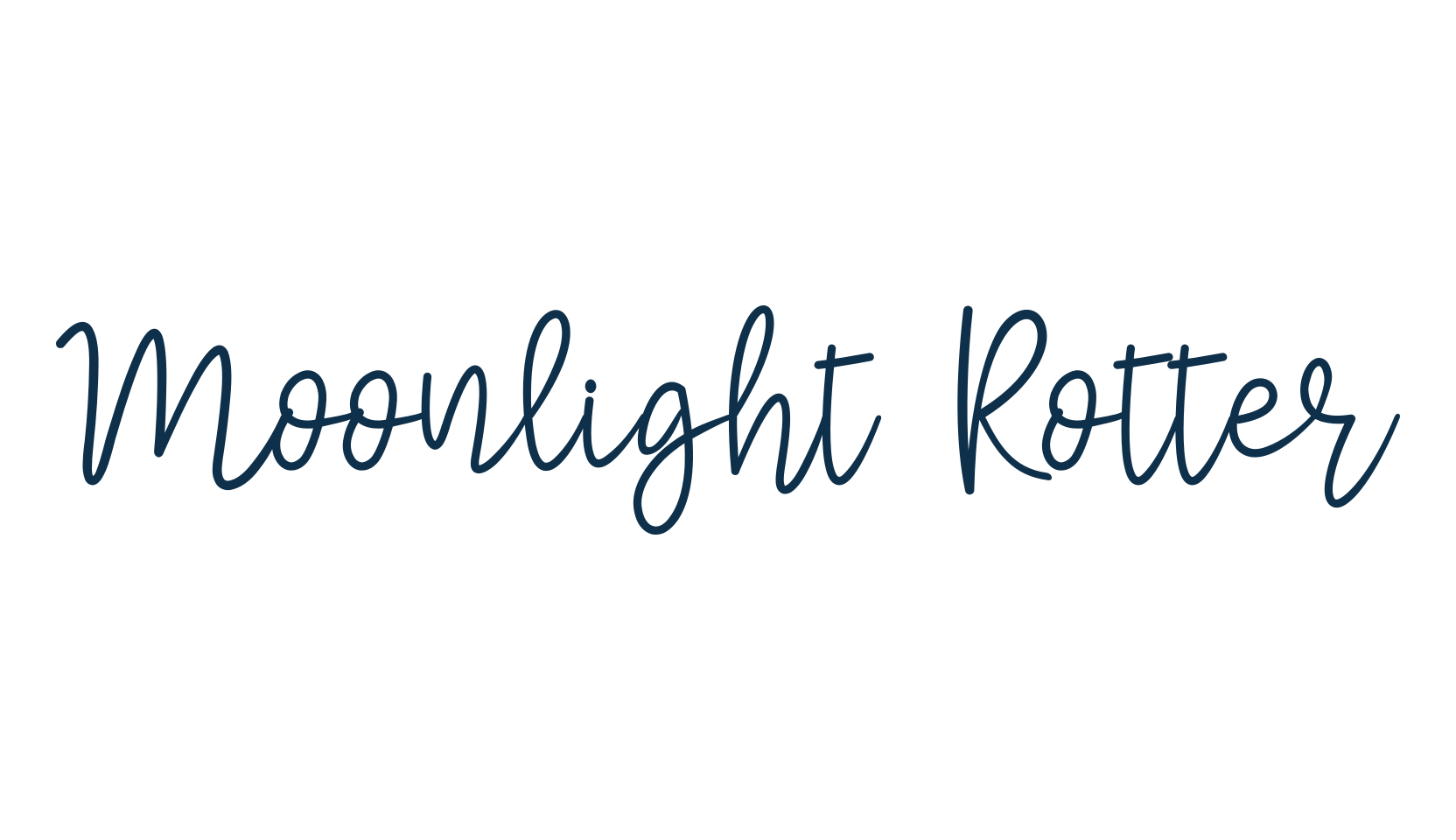 Moonlight Rotter, handwriting font preview