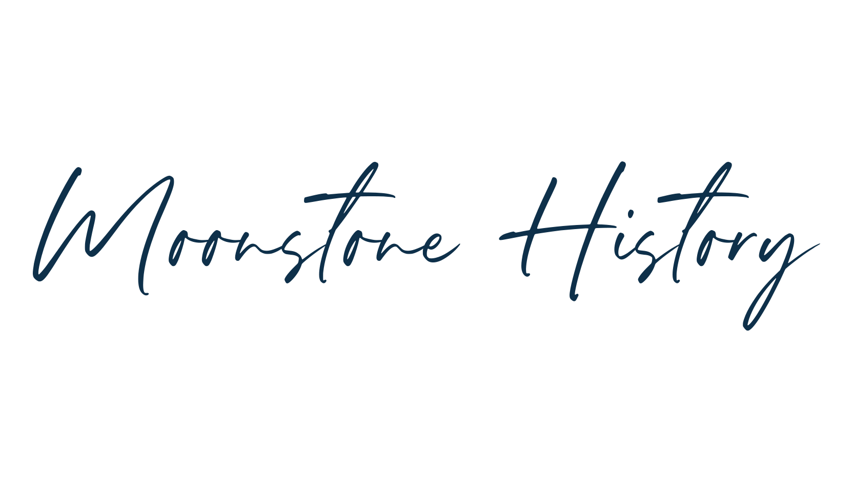 Moonstone History, script calligraphy fancy decorative font preview
