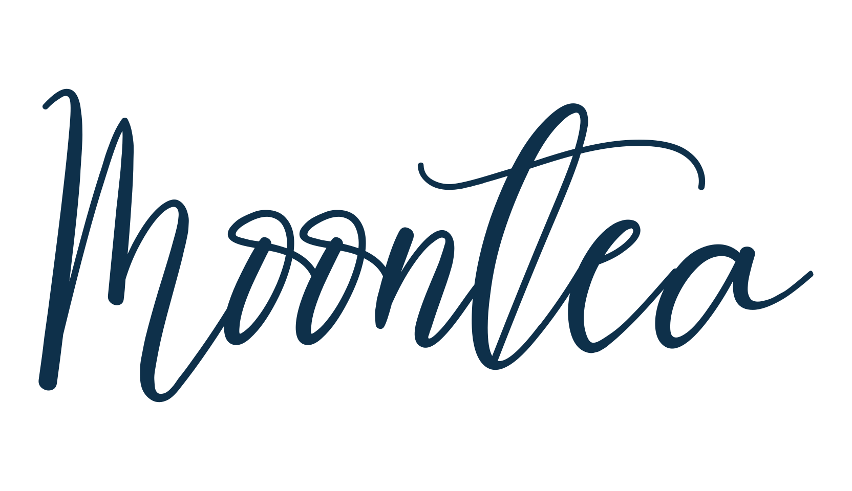 Moontea, script handwritten fancy decorative calligraphy font preview