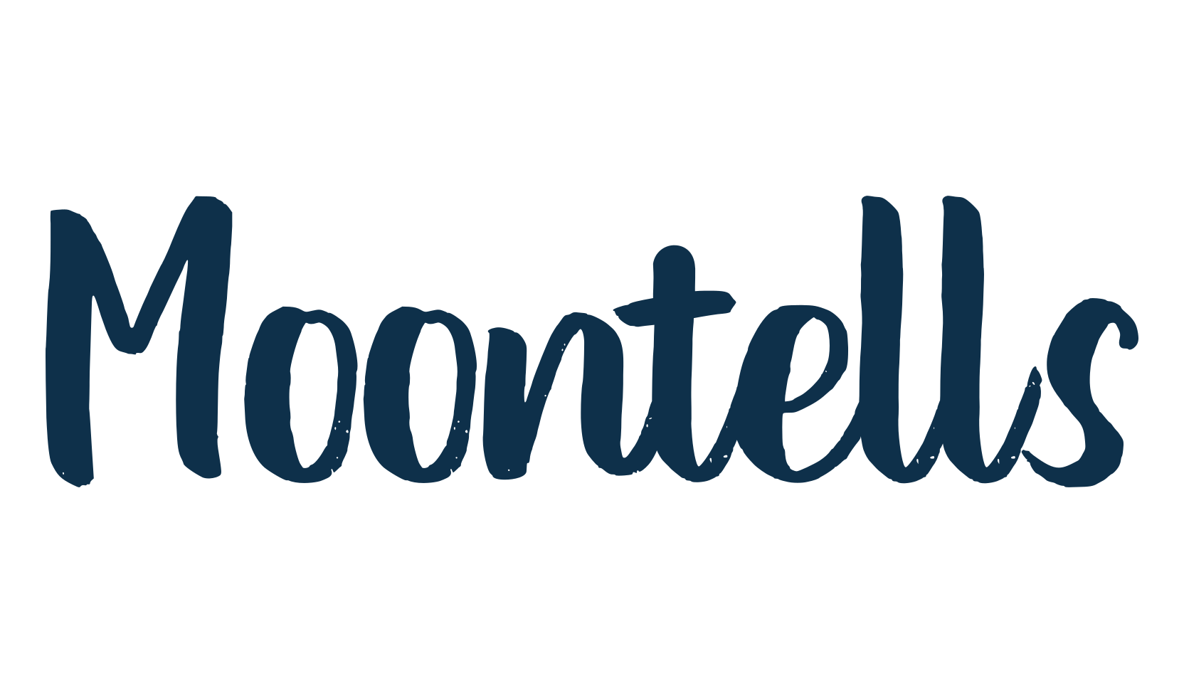 Moontells, script brush fancy decorative calligraphy font preview