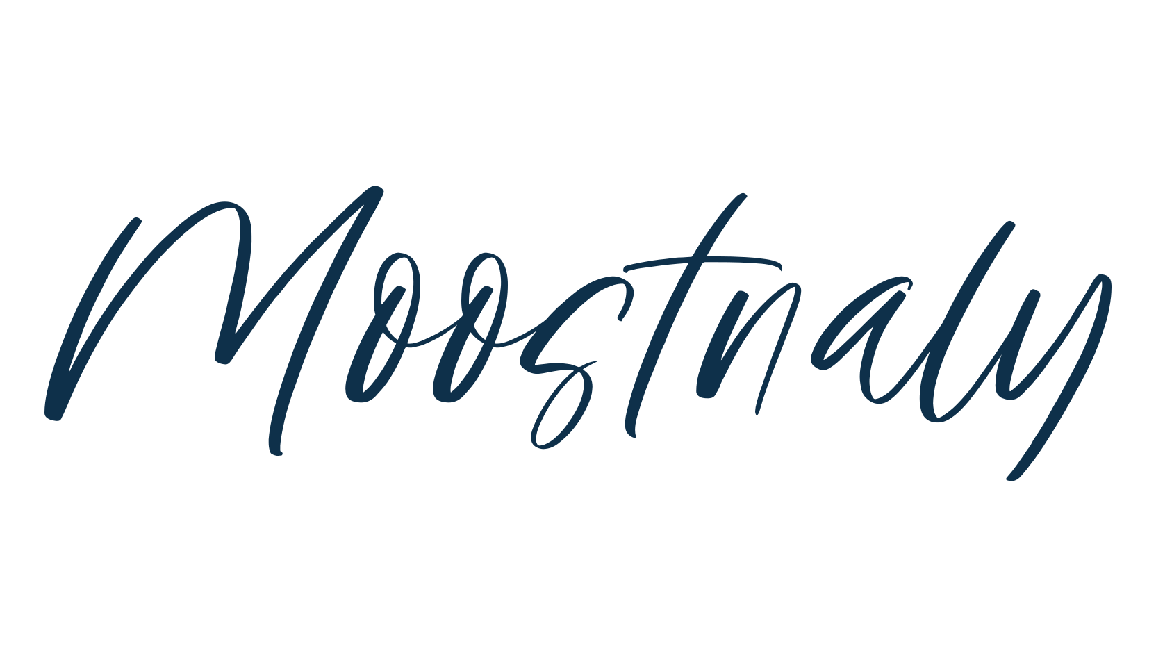 Moostnaly, handwriting font preview