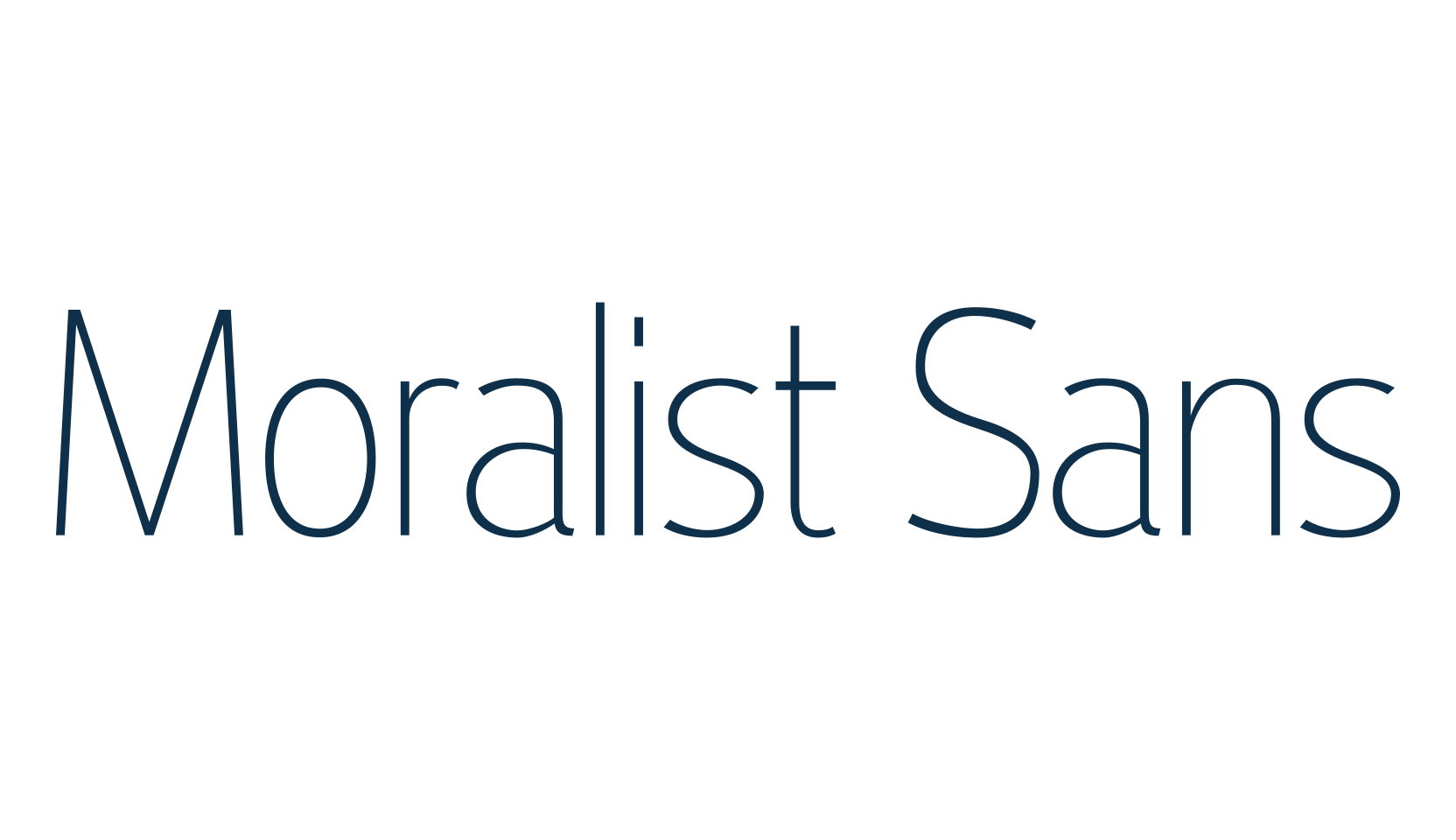 Moralist Sans, basic sans serif font preview