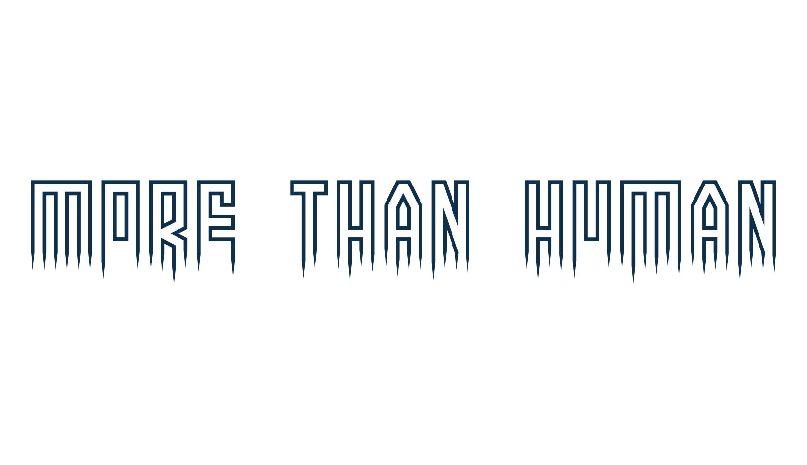 More than human, halloween font preview