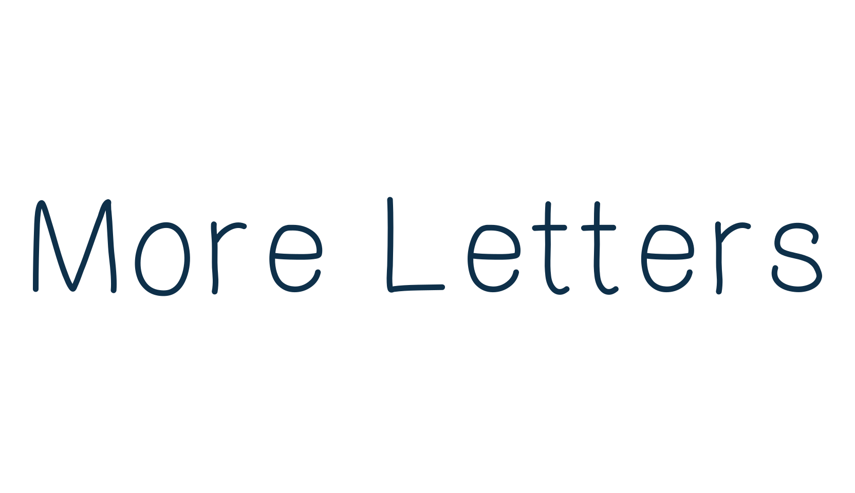 More Letters, script handwritten fancy decorative calligraphy font preview