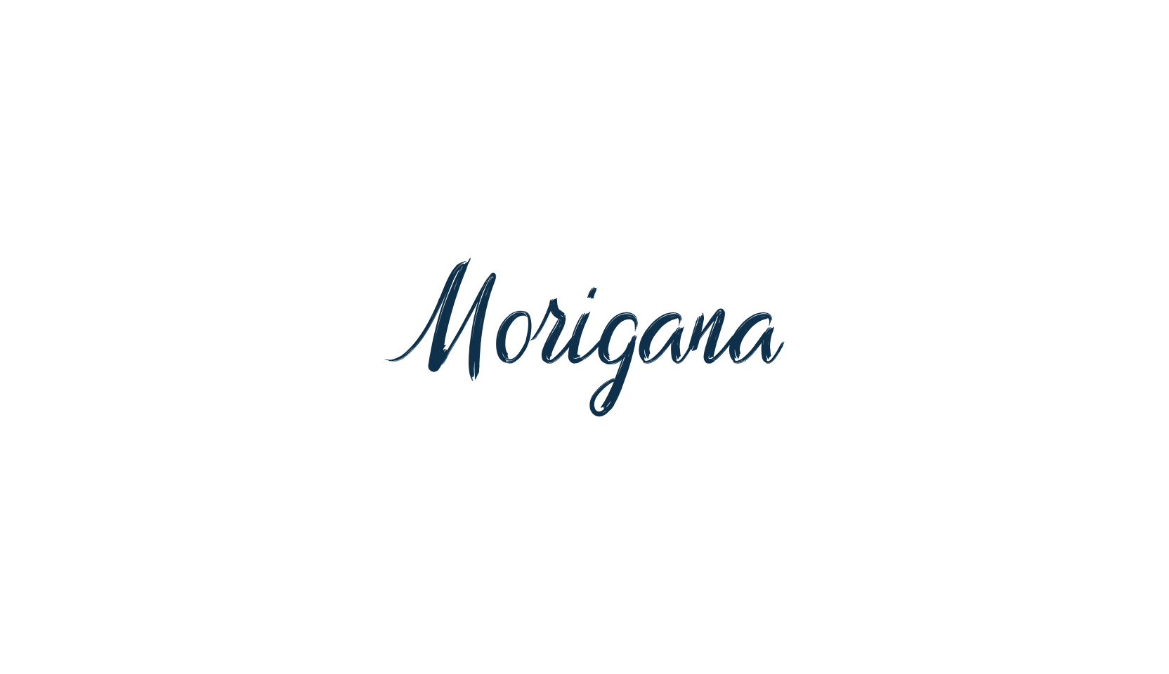 Morigana, script brush fancy decorative calligraphy font preview