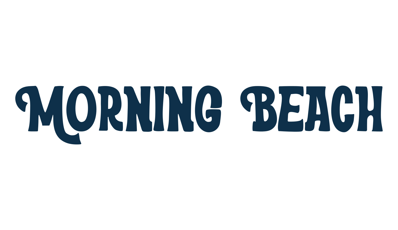Morning Beach, fancy groovy decorative font preview