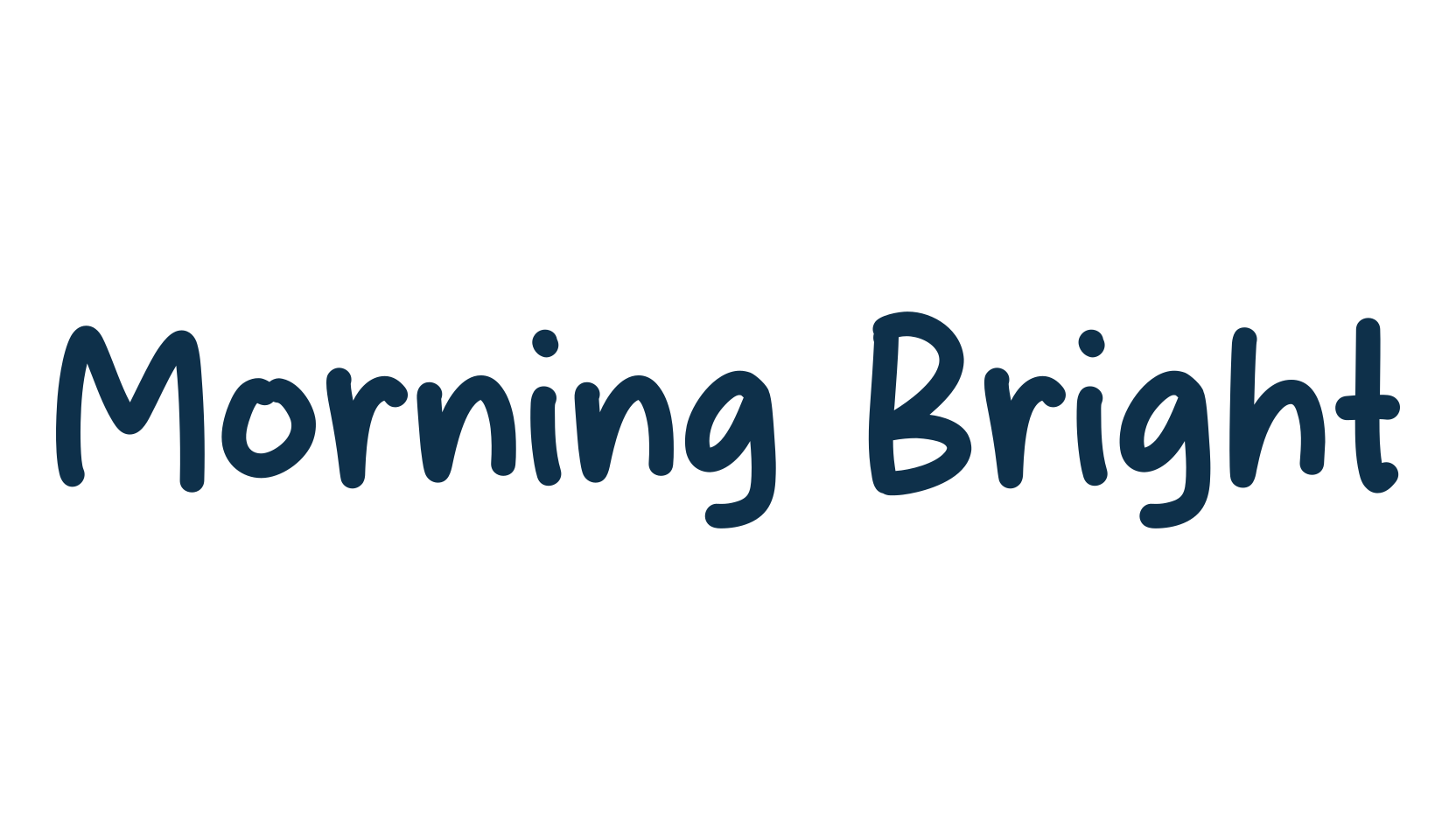 Morning Bright, handwriting font preview