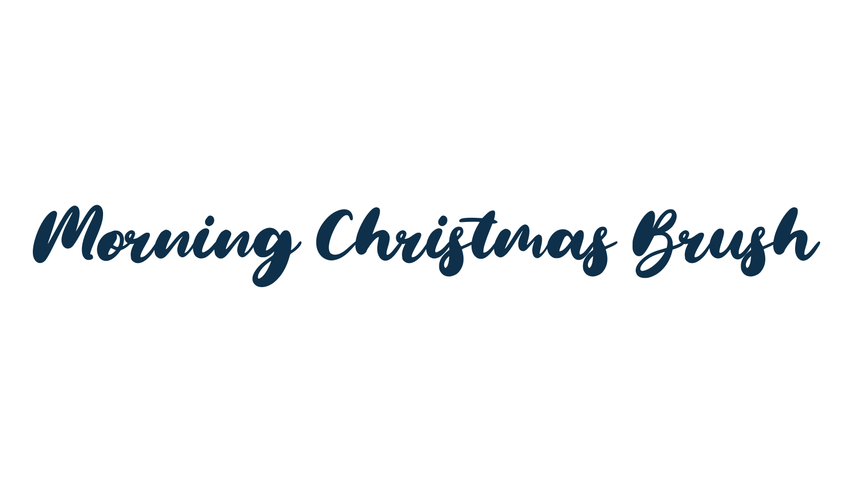 Morning Christmas Brush, brush font preview