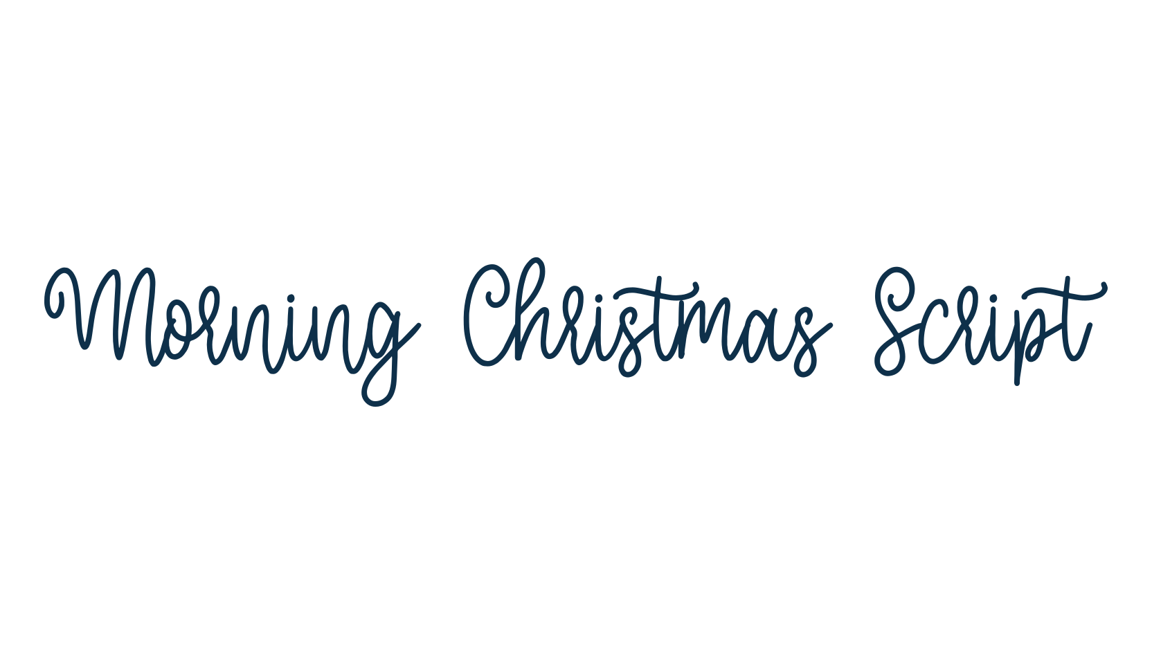 Morning Christmas Script, fancy decorative font preview