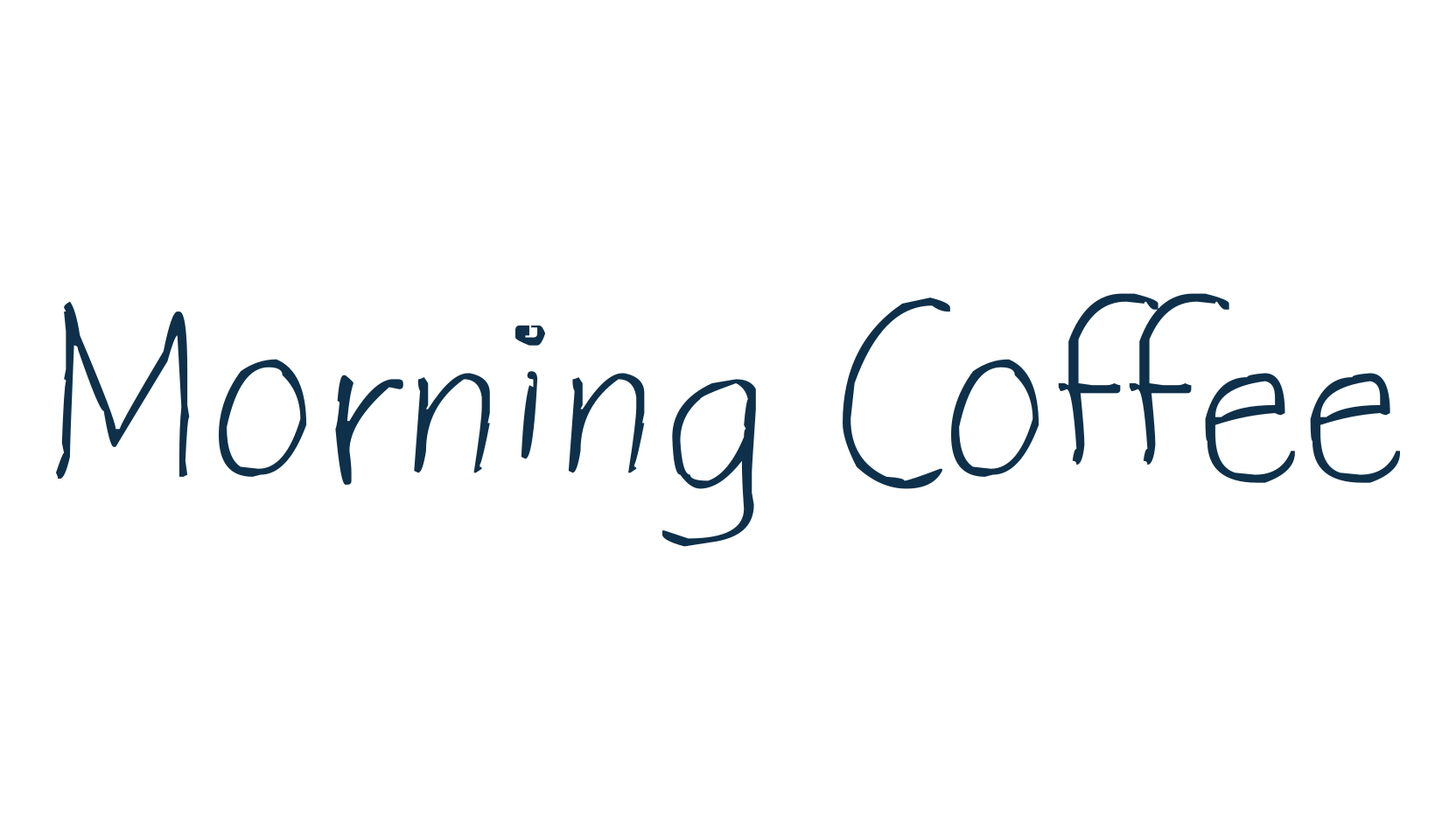 Morning Coffee, handwriting font preview