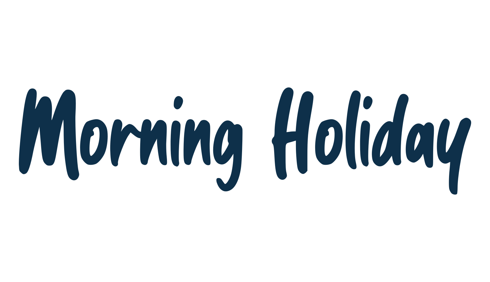 Morning Holiday, script handwritten fancy decorative calligraphy font preview