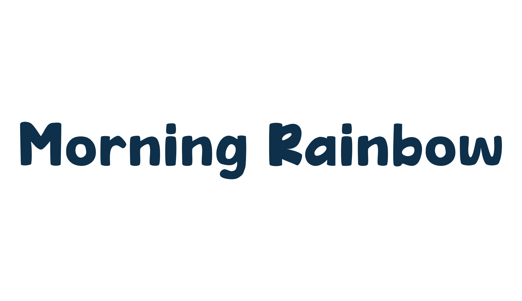 Morning Rainbow, cartoon font preview