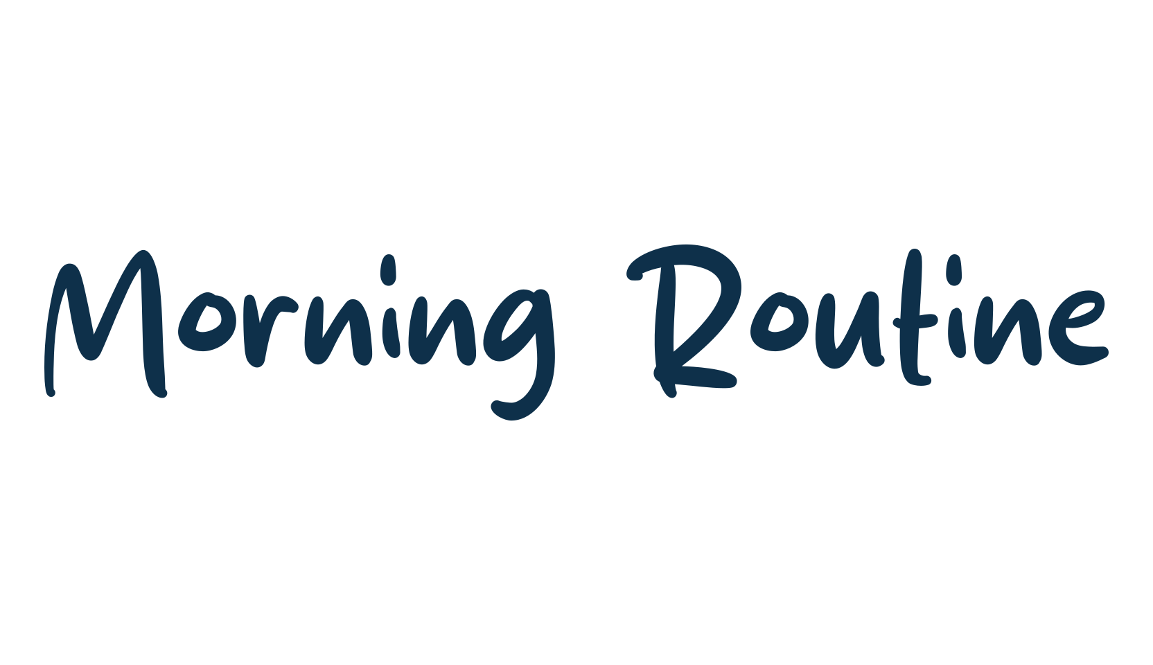 Morning Routine, handwriting font preview