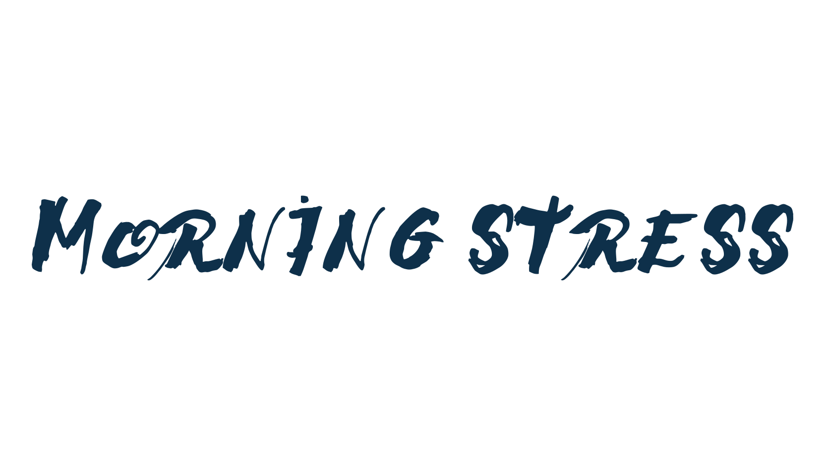 Morning Stress, script brush fancy decorative calligraphy font preview