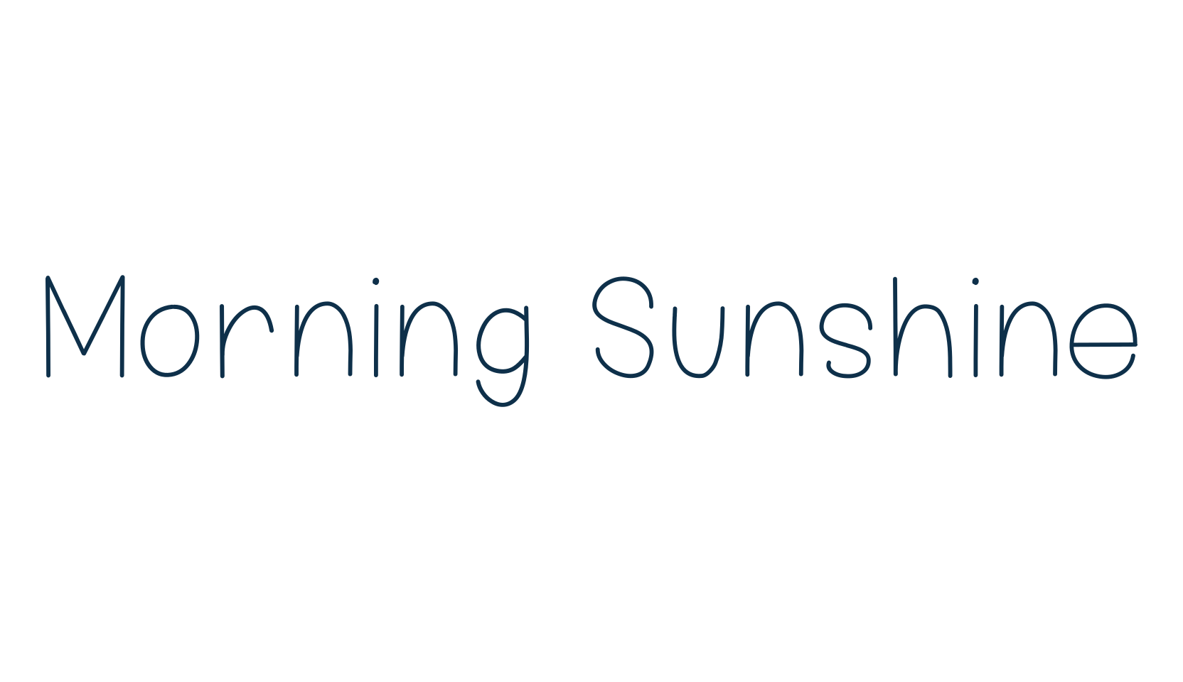 Morning Sunshine, script handwritten fancy decorative calligraphy font preview