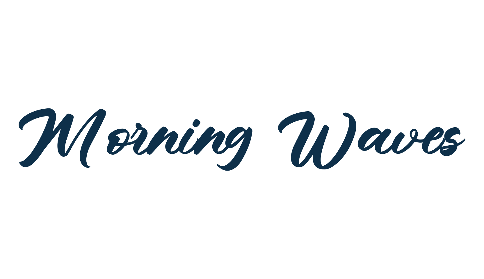 Morning Waves, calligraphy font preview