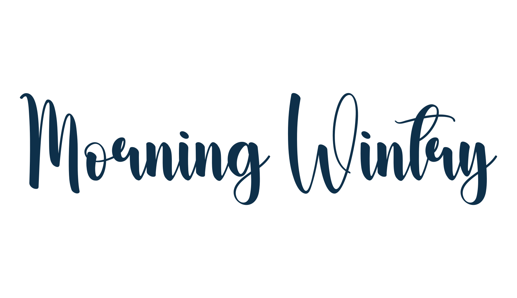 Morning Wintry, script calligraphy fancy decorative font preview