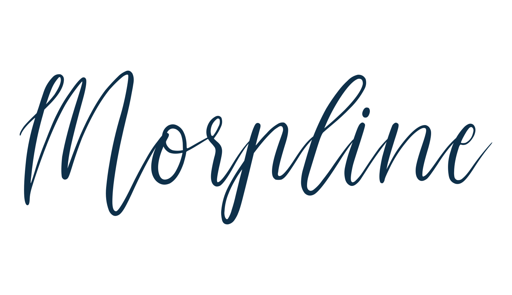 Morpline, calligraphy font preview