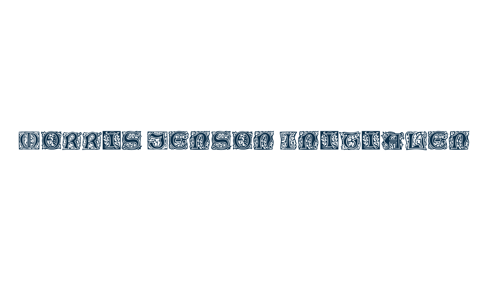 Morris Jenson Initialen, initials font preview