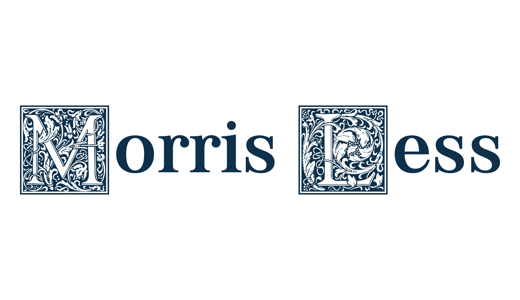 Morris Less, fancy initials decorative font preview