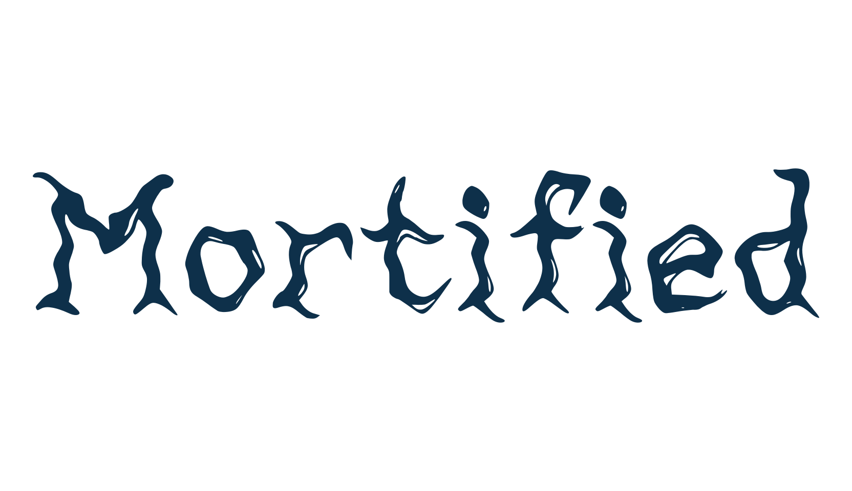 Mortified, fancy decorative font preview