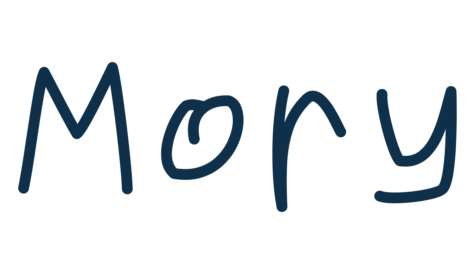 Mory, handwriting font preview