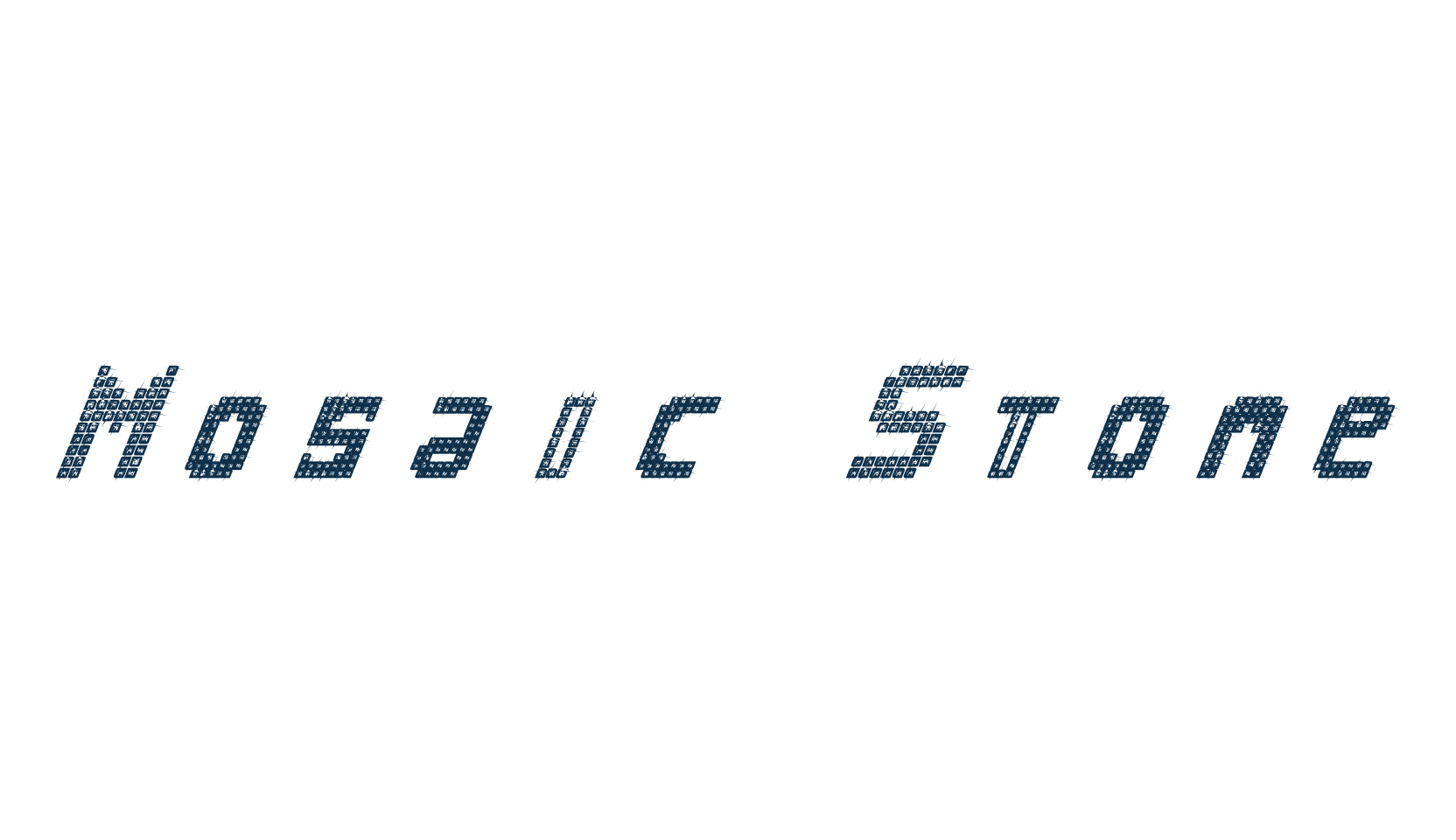 Mosaic Stone, fancy various decorative font preview