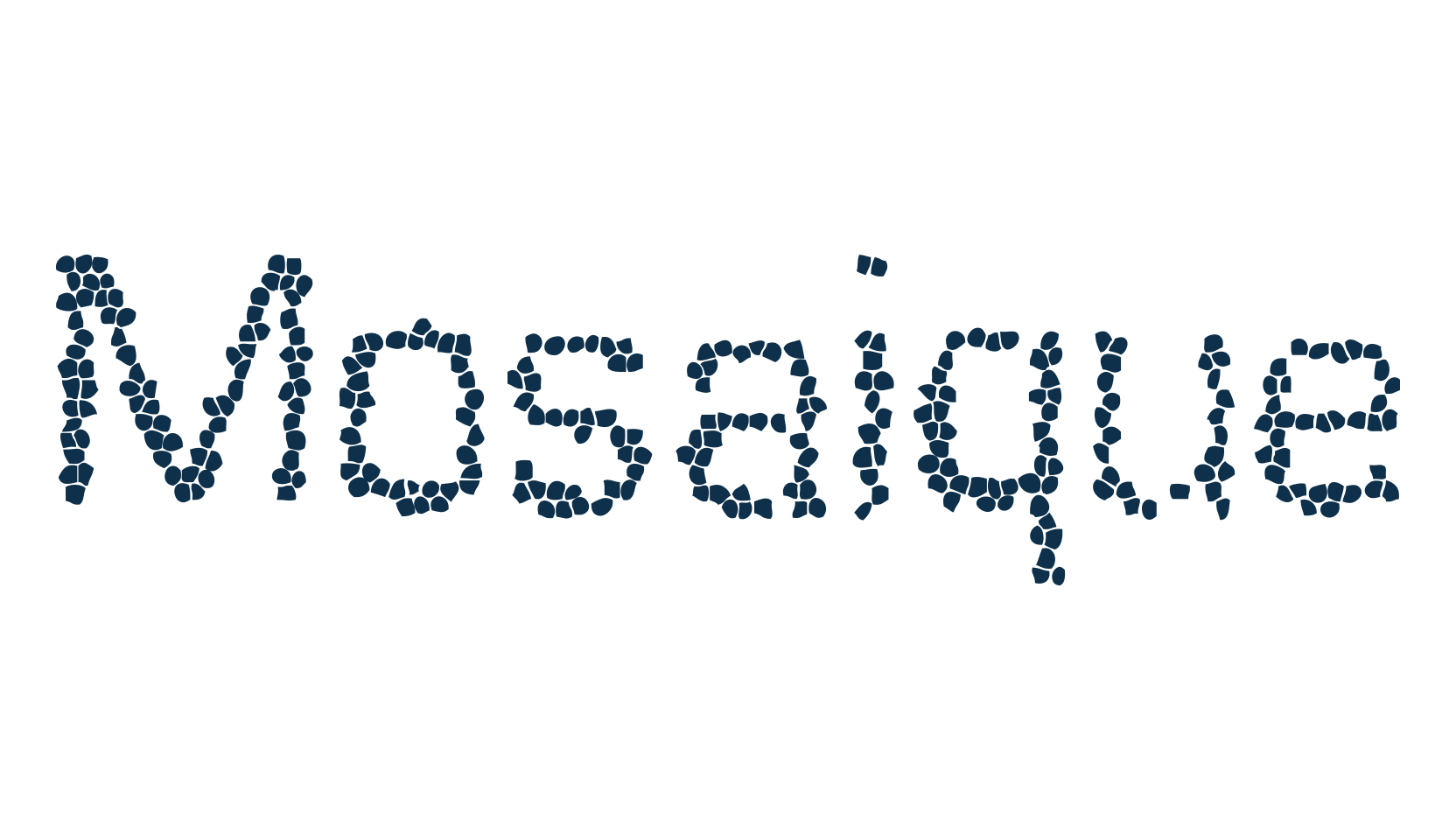 Mosaique, fancy decorative font preview