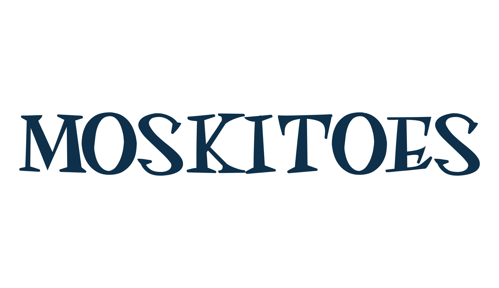 Moskitoes, fancy cartoon decorative font preview
