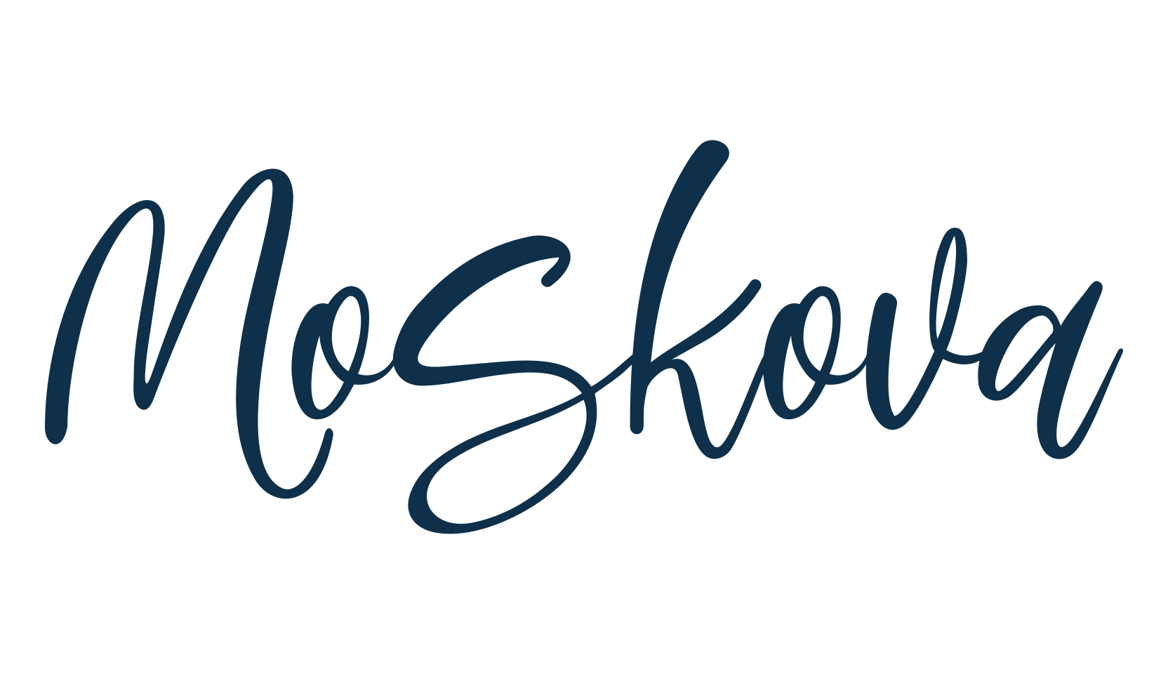 Moskova, calligraphy font preview