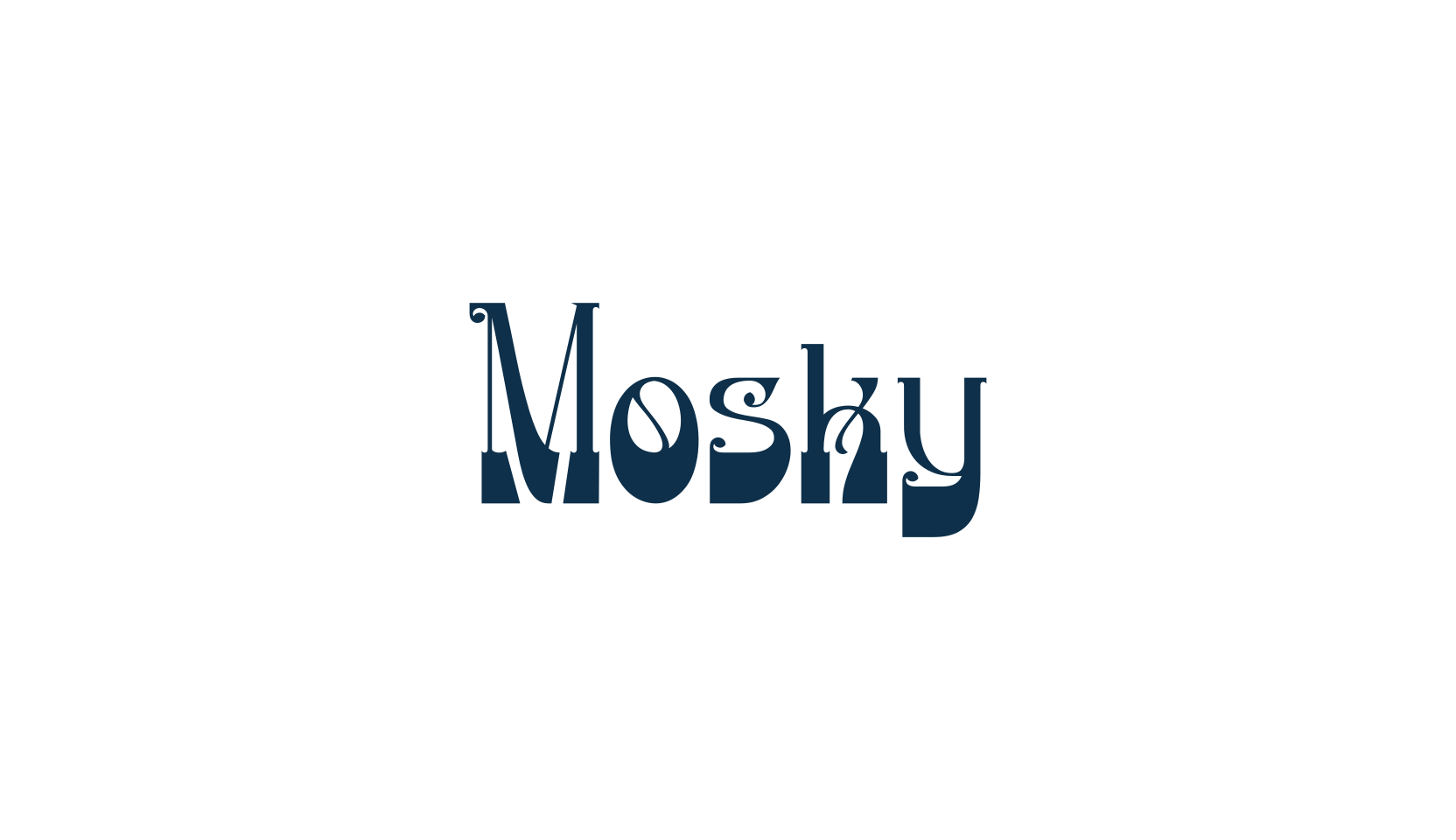 Mosky, fancy retro decorative font preview