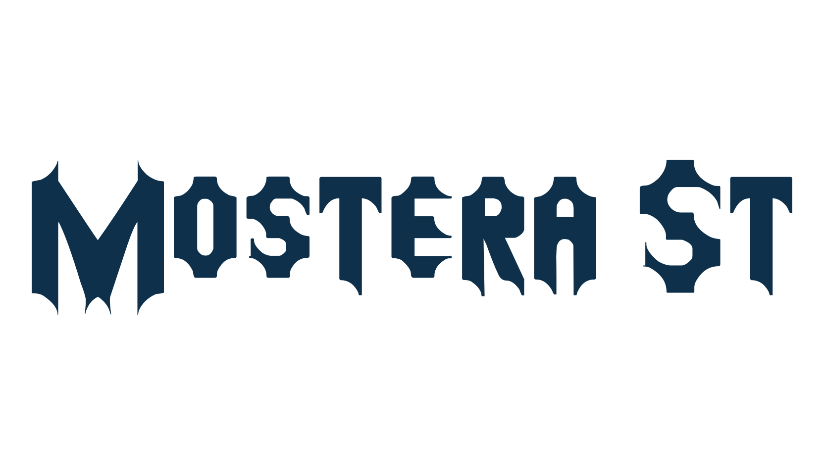 Mostera St, gothic modern font preview