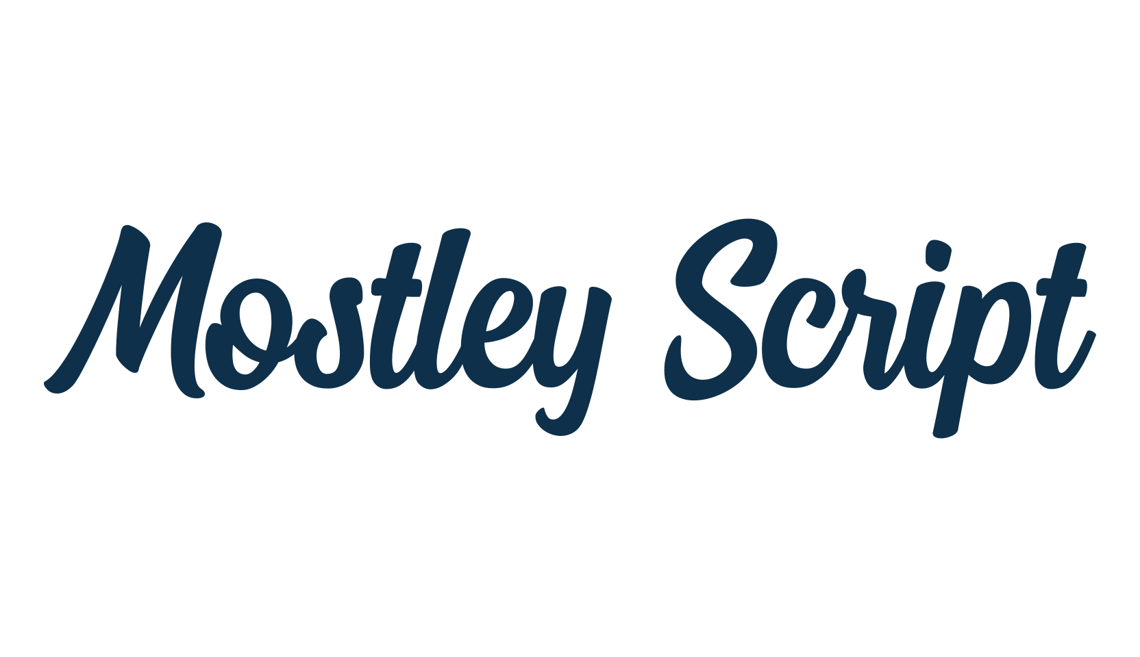 Mostley Script, brush font preview
