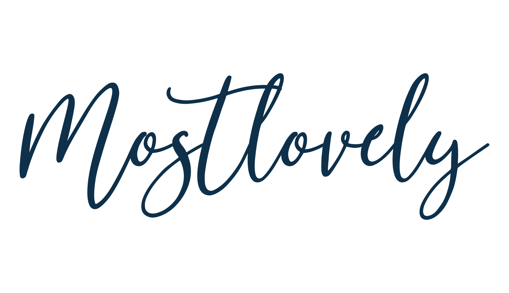 Mostlovely, script handwritten fancy decorative calligraphy font preview