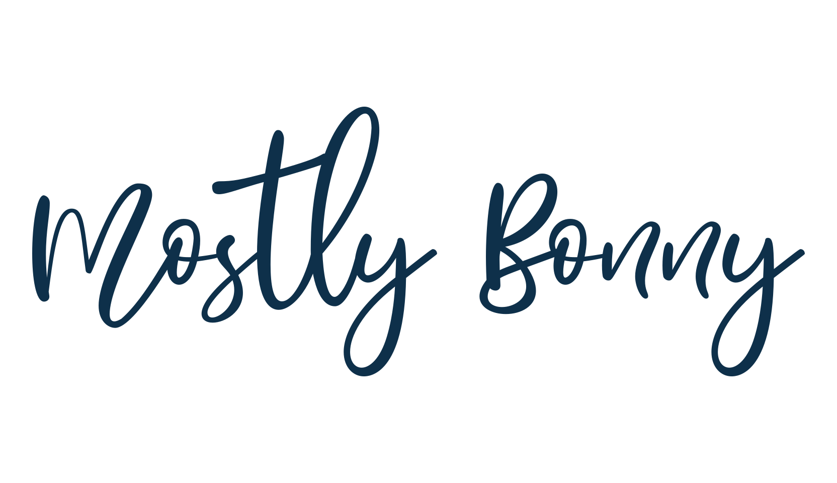Mostly Bonny, script handwritten fancy decorative calligraphy font preview