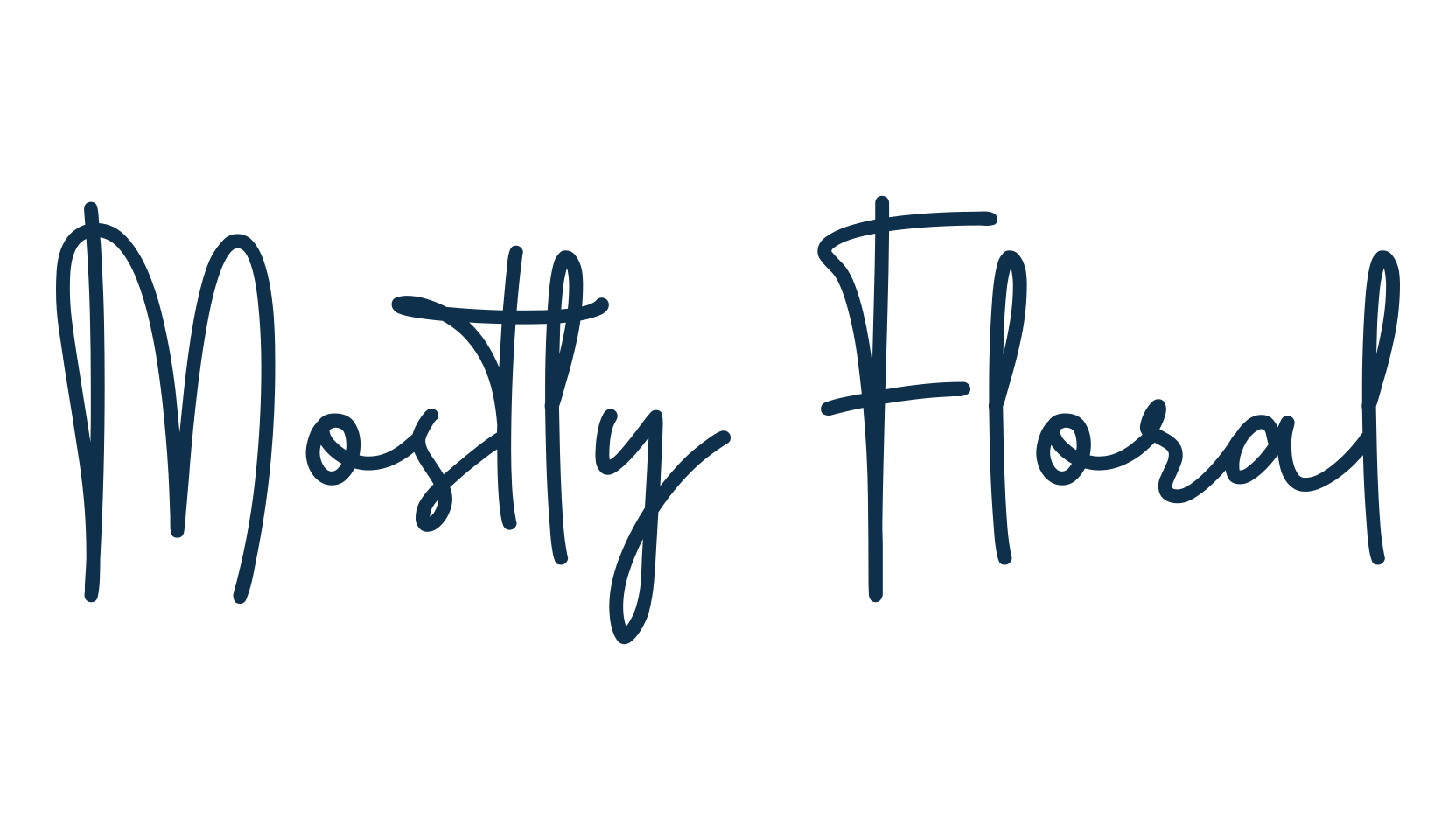 Mostly Floral, handwriting font preview