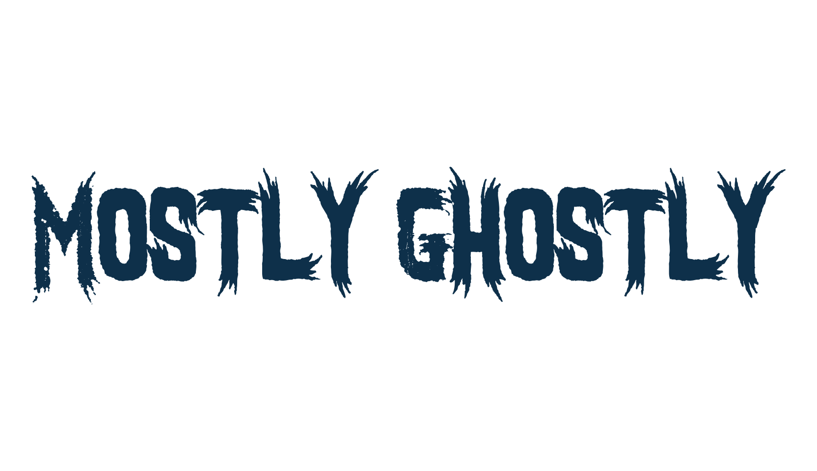 Mostly Ghostly, halloween font preview