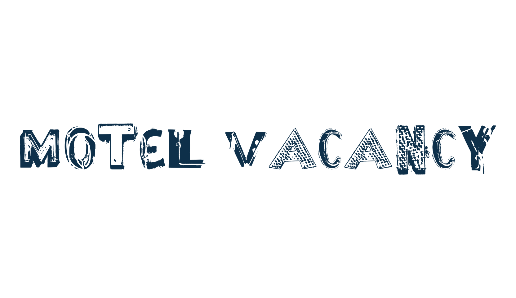 Motel Vacancy, decorative font preview