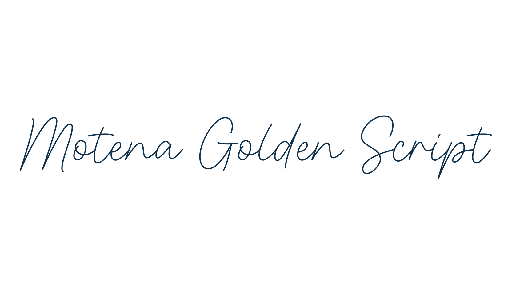 Motena Golden Script, script handwritten fancy decorative calligraphy font preview