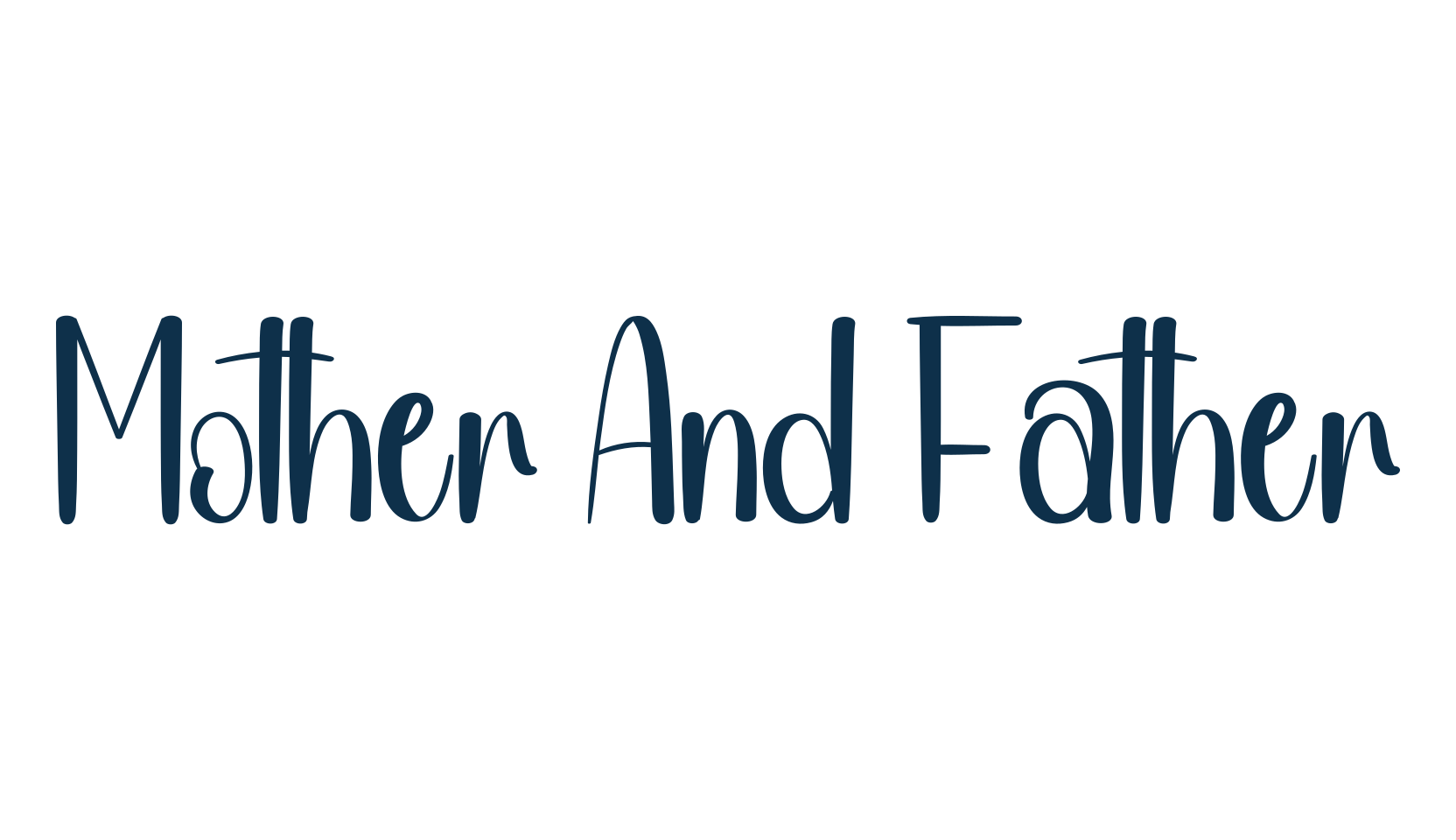 Mother And Father, fancy decorative font preview