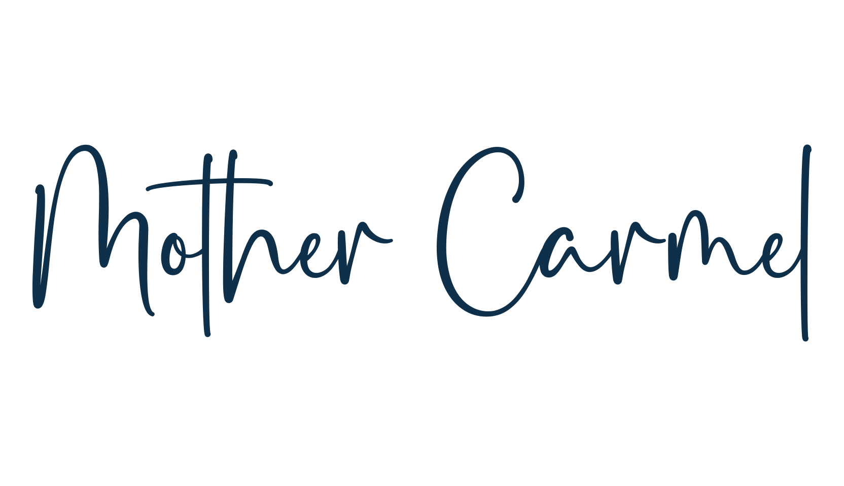 Mother Carmel, script handwritten fancy decorative calligraphy font preview
