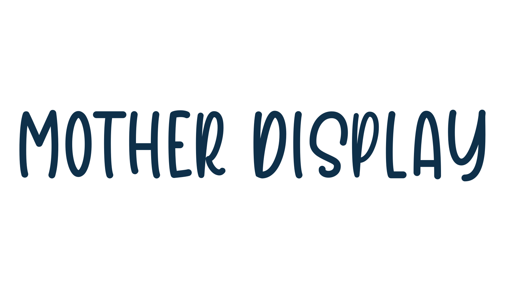 Mother Display, handwriting font preview