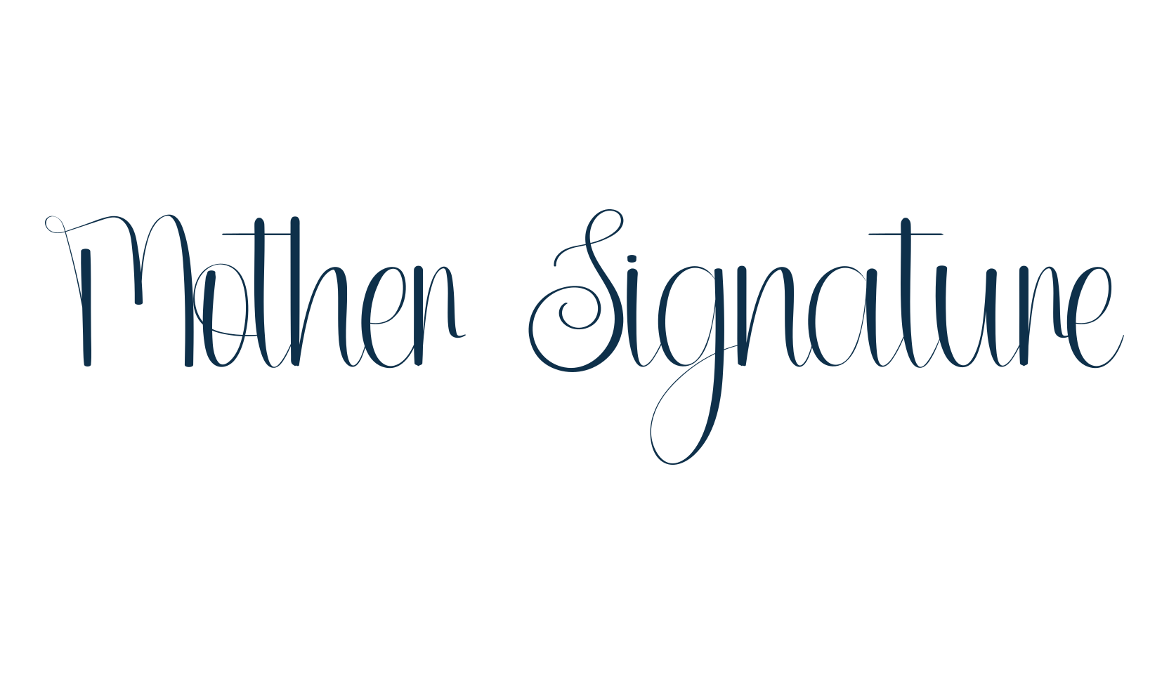 Mother Signature, handwriting font preview