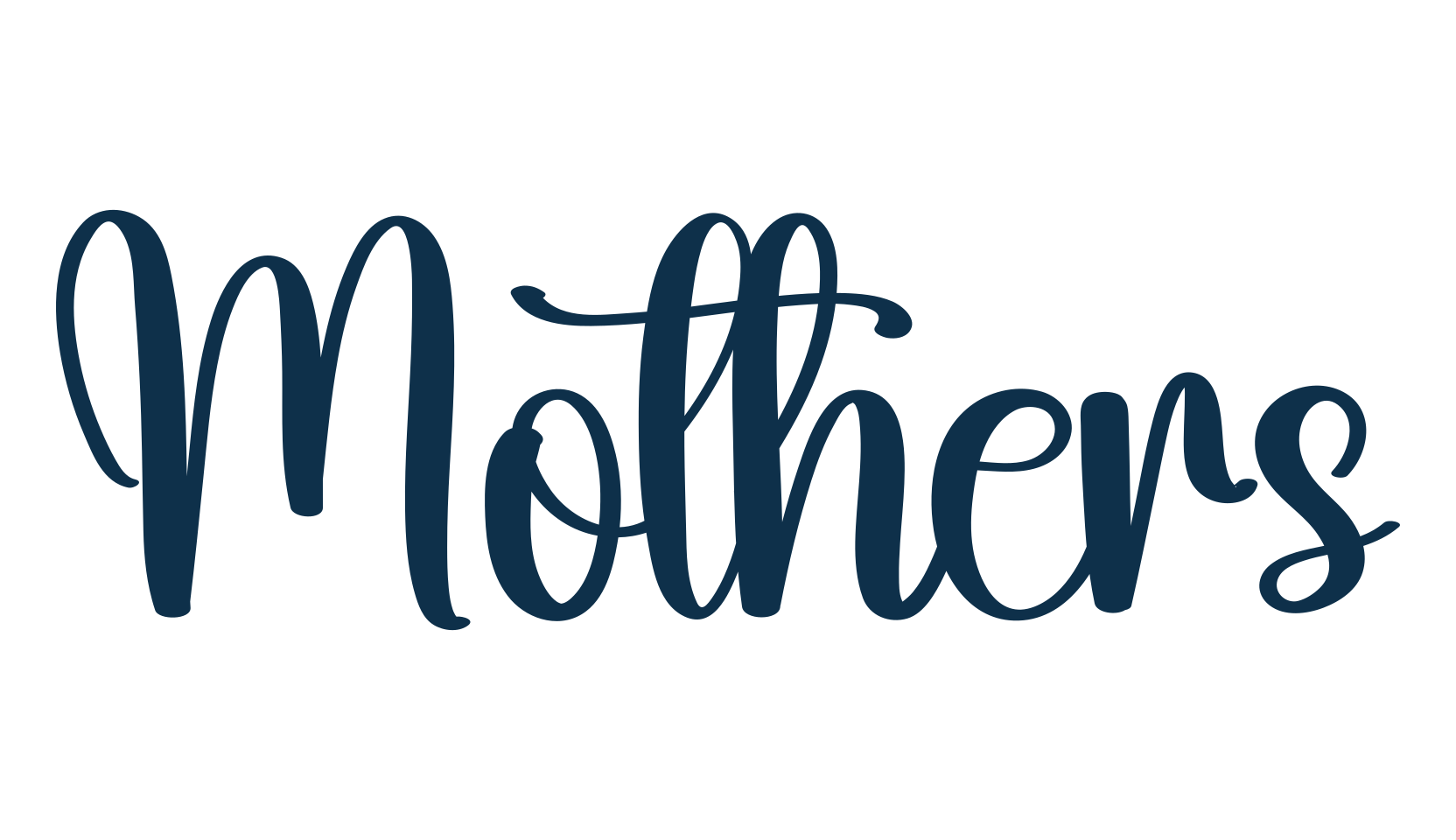 Mothers, fancy decorative font preview