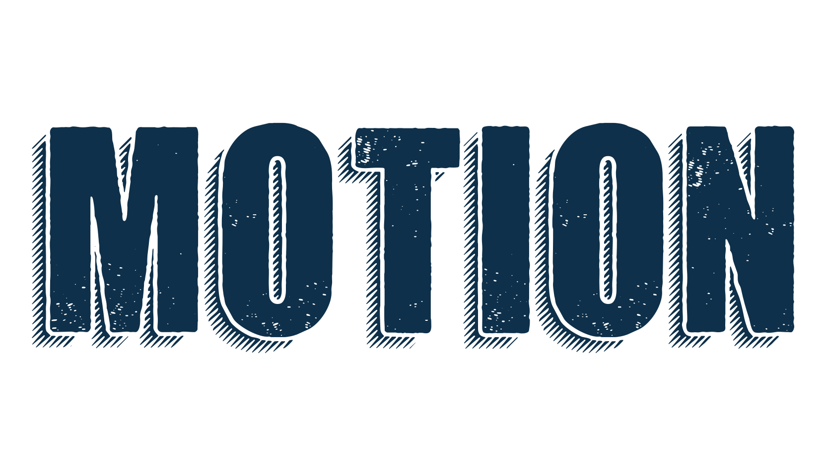 Motion, fancy eroded decorative font preview