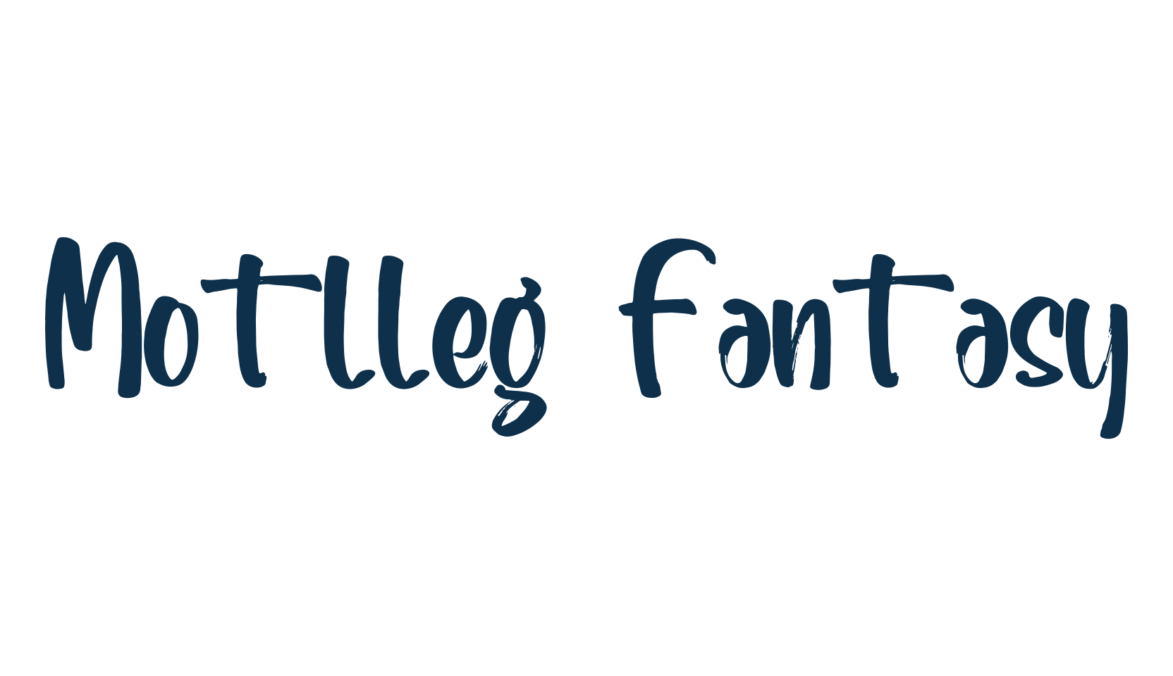 Motlleg Fantasy, script brush fancy decorative calligraphy font preview